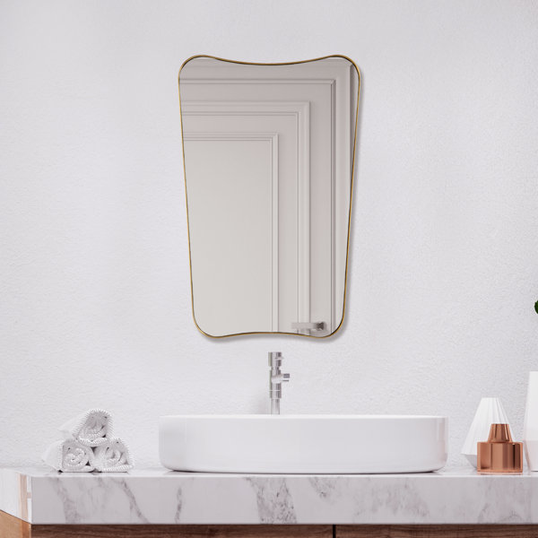 Joss & Main Capra Wavy Metal Wall Mirror Wayfair